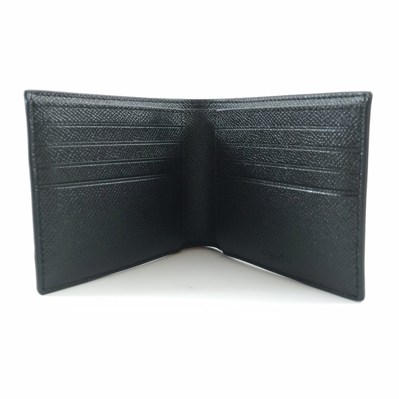 🖤 Men's Coach Billfold Black Leather Wallet - Picture 5 of 8